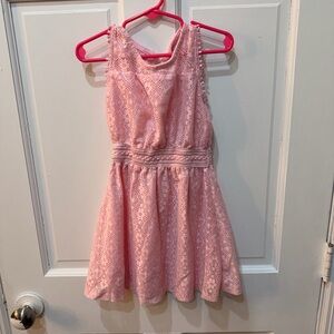 Elegant Pink Lace Kids Dress